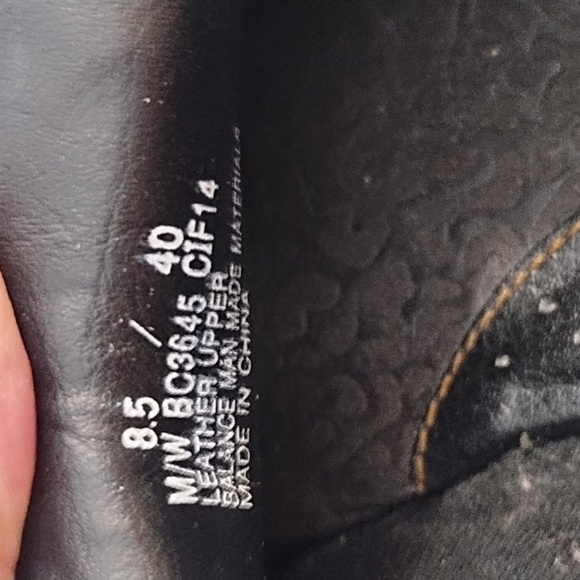 B*O*C Born Black Suede & Leather Loafer Shoes Rubber Bottoms Padded Insole - Picture 10 of 11